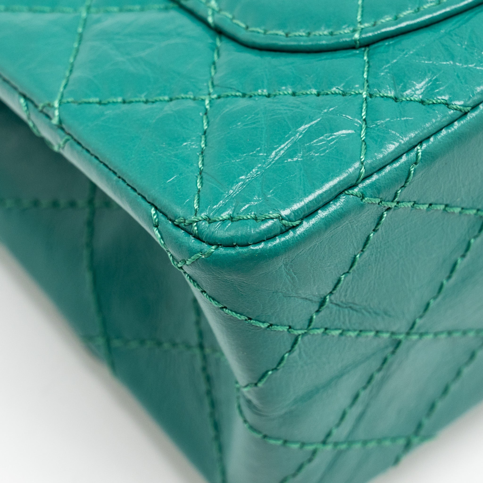 CHANEL MINI 2.55 REISSUE FLAP BAG CALFSKIN GREEN GHW