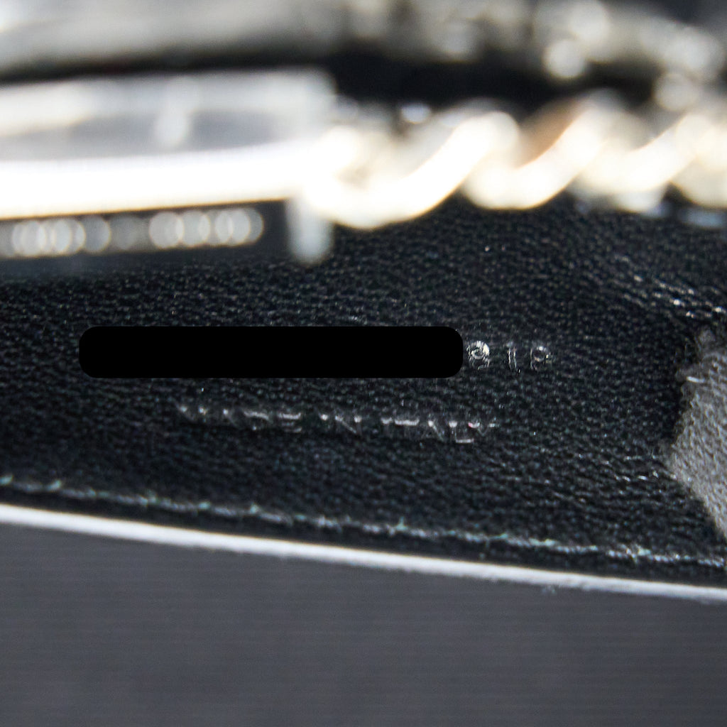 SAINT LAURENT KATE WITH TASSEL CHAIN BAG CROC EMBOSSED CALFSKIN BLACK SHW