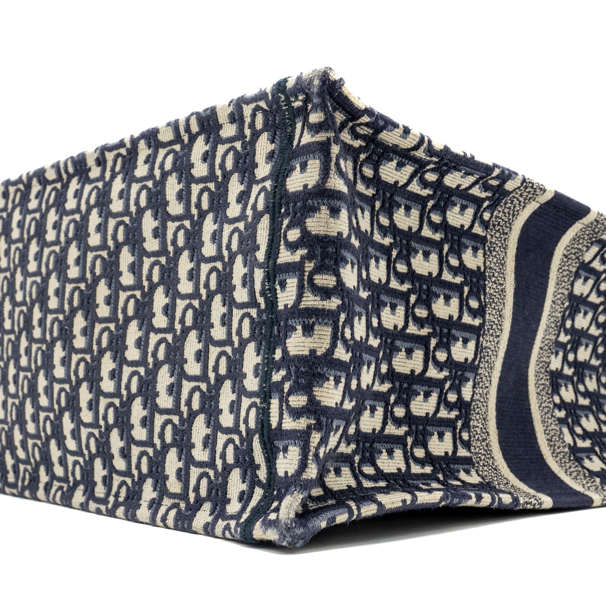 DIOR LARGE BOOK TOTE BLUE OBLIQUE EMBROIDERY