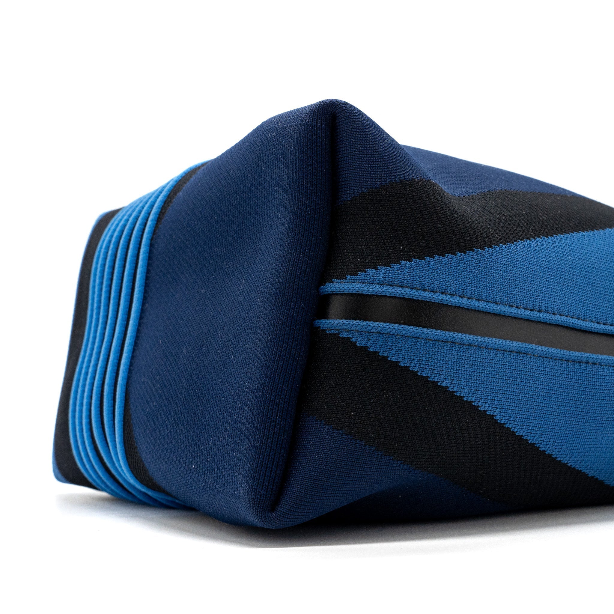 HERMES ETRIVIERE MM SHOULDER BAG FABRIC / HUNTER LEATHER BLUE / BLACK SHW