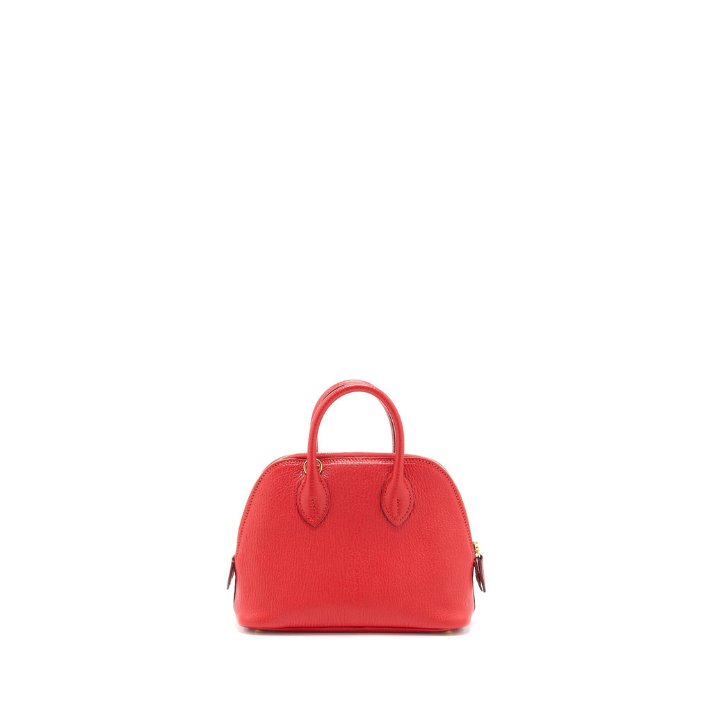 HERMES MINI BOLIDE CHEVRE ROUGE DE COEUR GHW