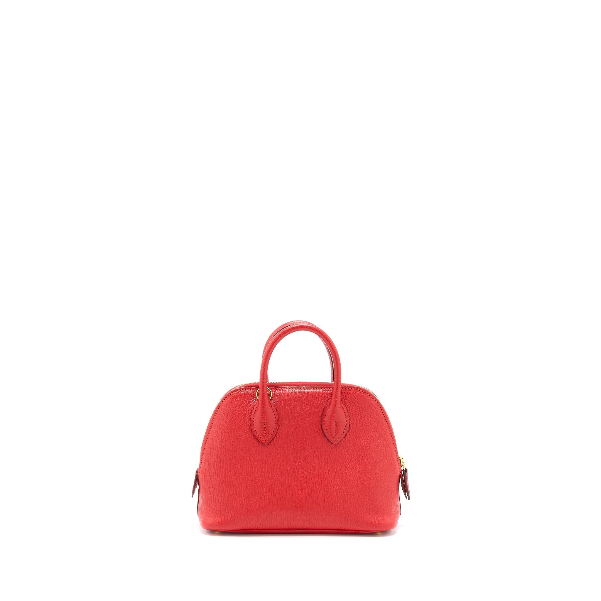 HERMES MINI BOLIDE CHEVRE ROUGE DE COEUR GHW
