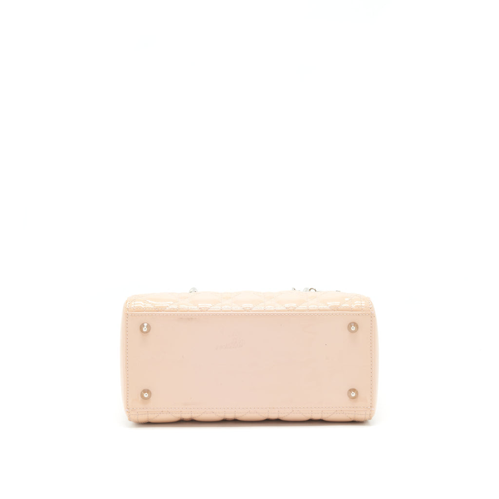 DIOR MEDIUM LADY DIOR BAG PATENT LIGHT PINK SHW