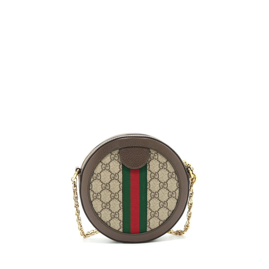 GUCCI OPHIDIA CROSSBODY ROUND BAG GHW
