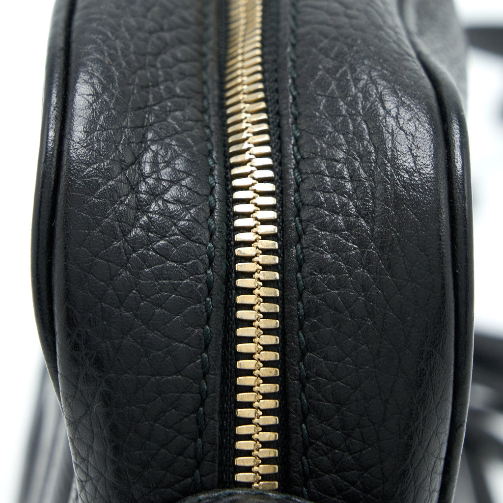 GUCCI SOHO DISCO CAMERA BAG CALFSKIN BLACK GHW