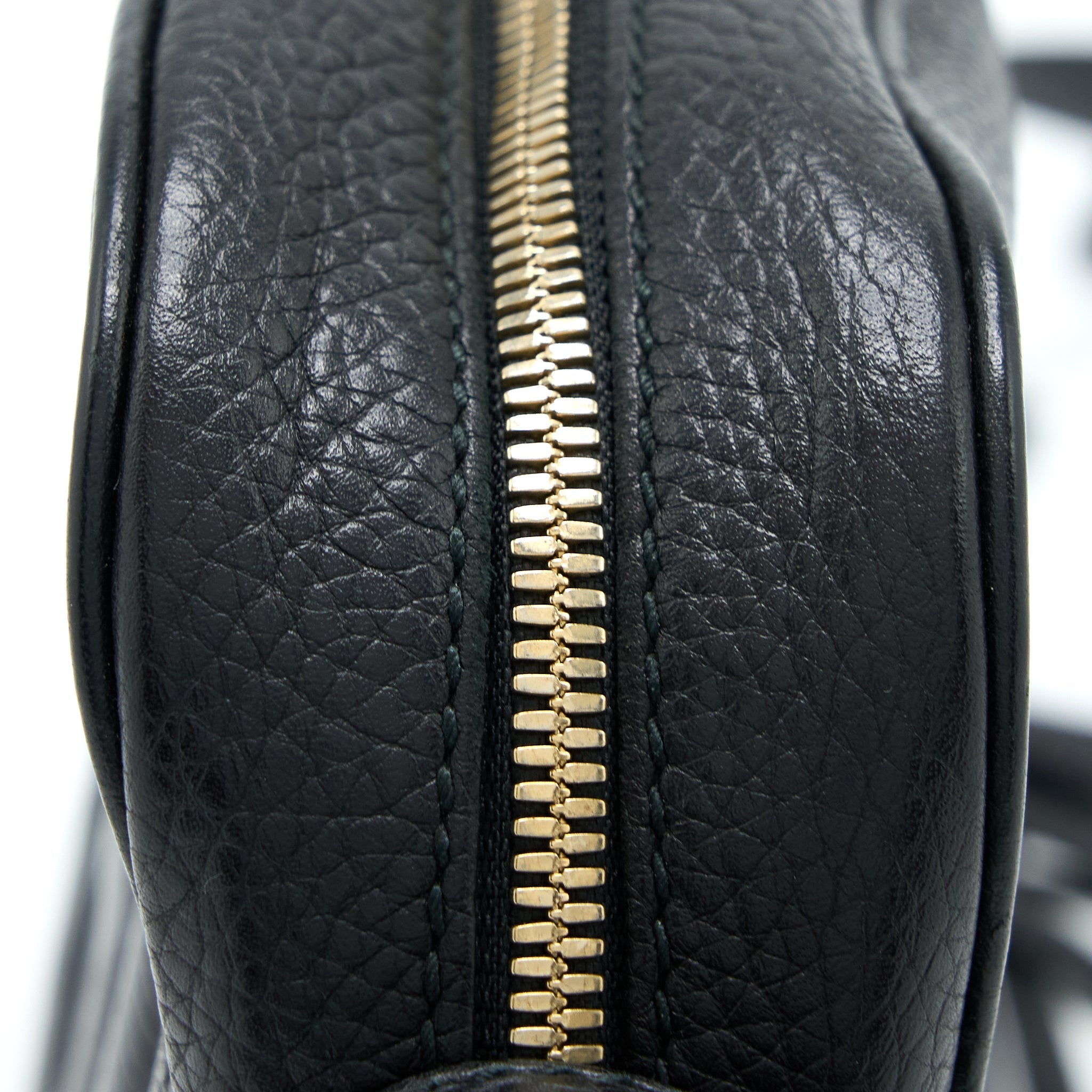 GUCCI SOHO DISCO CAMERA BAG CALFSKIN BLACK GHW