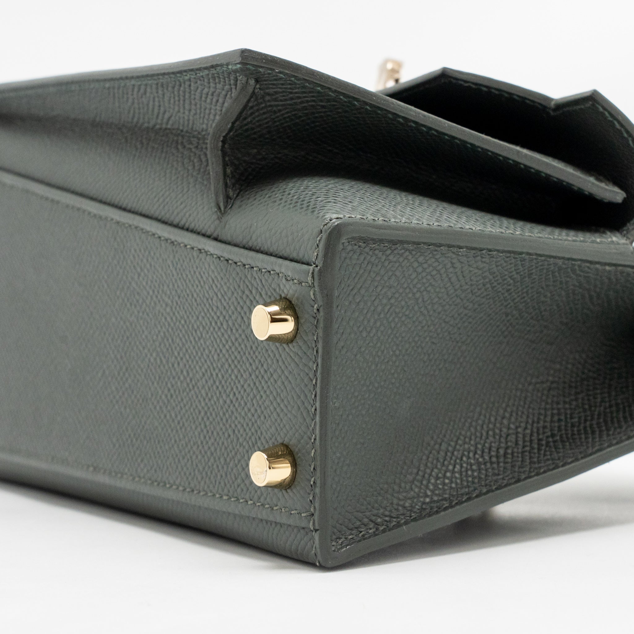 HERMES KELLY SELLIER EN DESORDRE 20 EPSOM VERT MANGROVE LGHW