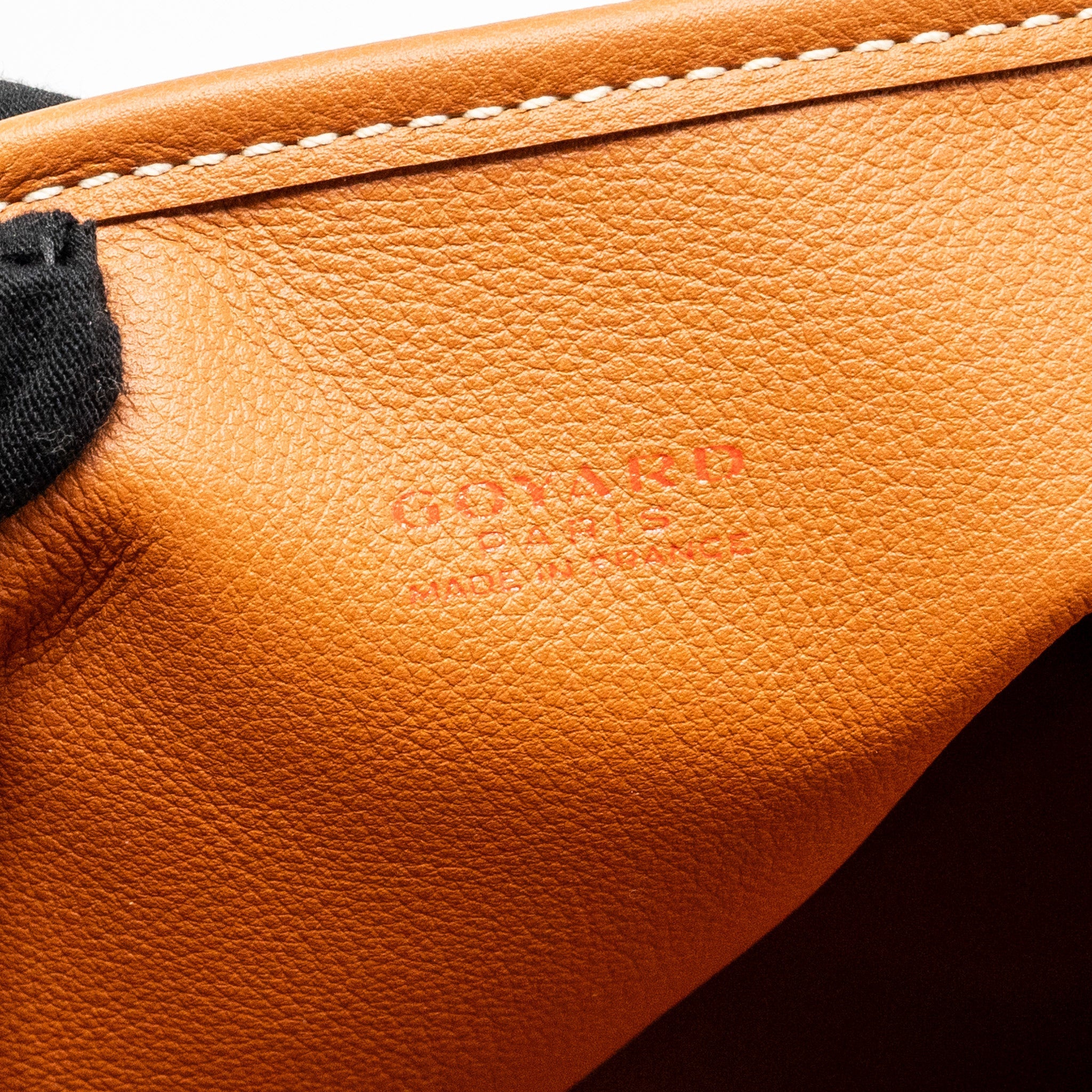 GOYARD MINI ANJOU TOTE BAG GOYARDLINE CANVAS / CALFSKIN BLACK/TAN SHW