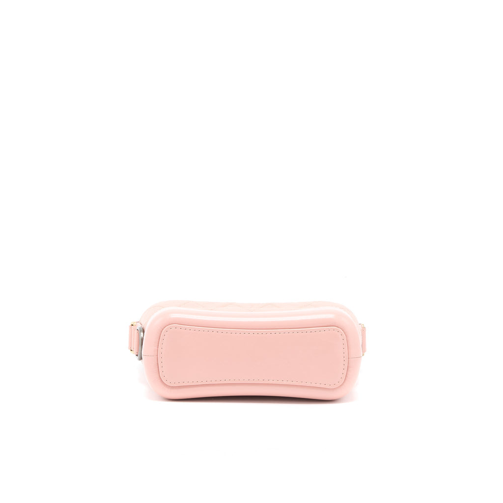 CHANEL SMALL GABRIELLE HOBO BAG CALFSKIN LIGHT PINK MULTICOLOUR HARDWARE