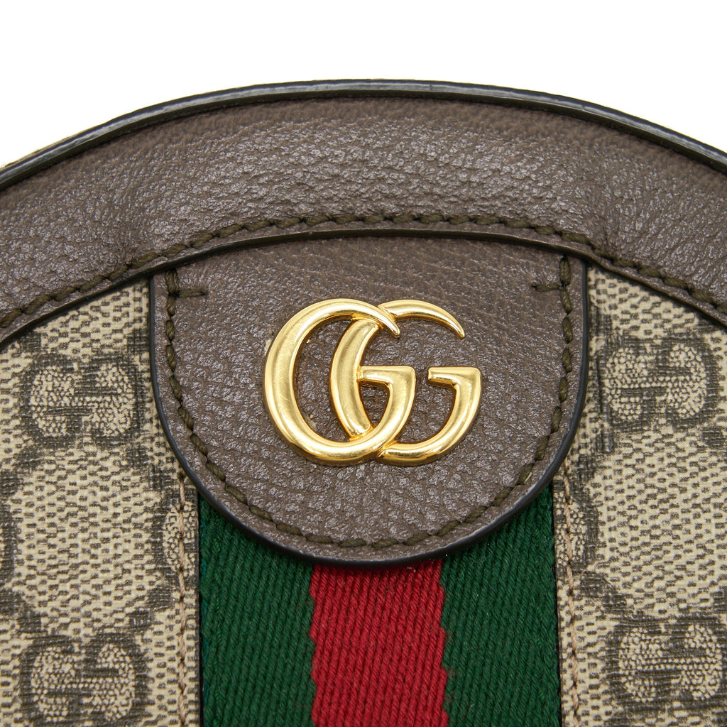GUCCI OPHIDIA CROSSBODY ROUND BAG GHW