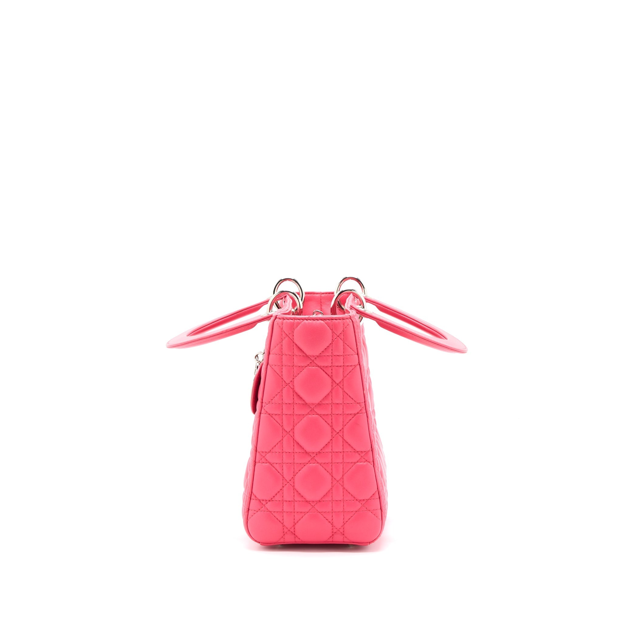 DIOR MEDIUM LADY DIOR LAMBSKIN PINK SHW