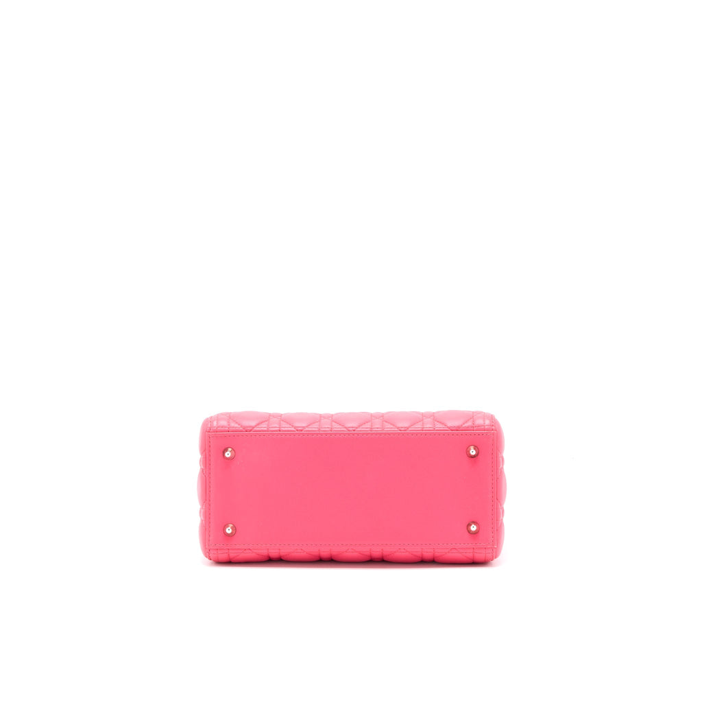 DIOR MEDIUM LADY DIOR LAMBSKIN PINK SHW