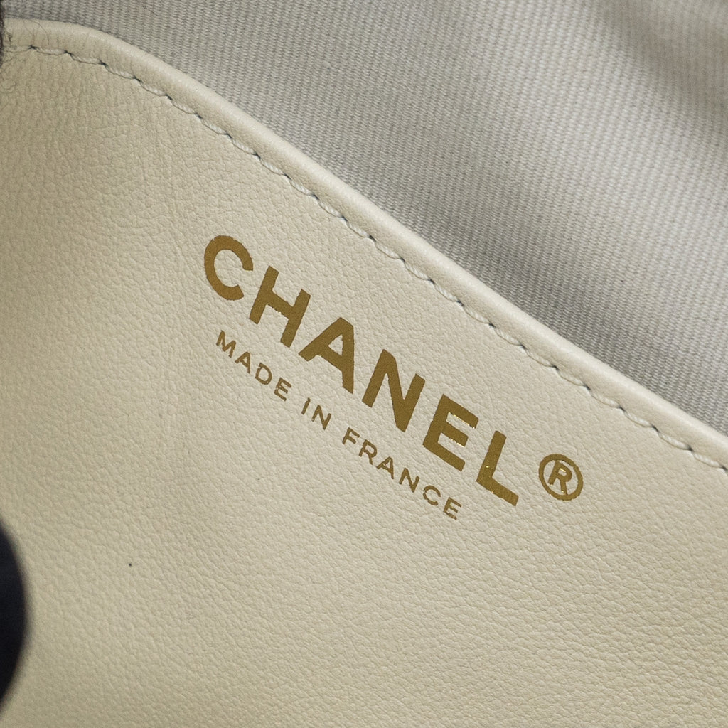 CHANEL SMALL CAMERA BAG CALFSKIN WHITE MULTICOLOUR HARDWARE(MICROCHIP)