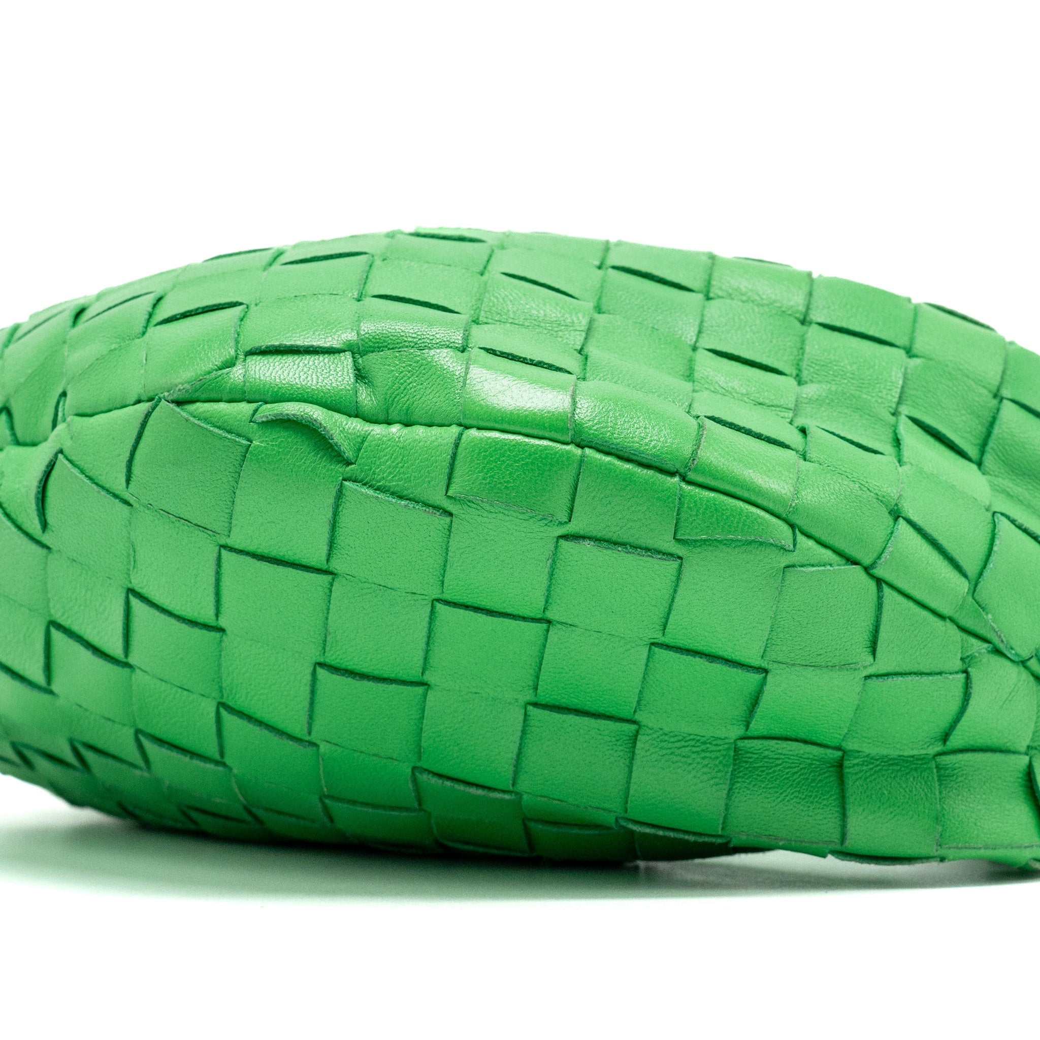 BOTTEGA VENETA MINI JODIE LAMBSKIN GREEN SHW