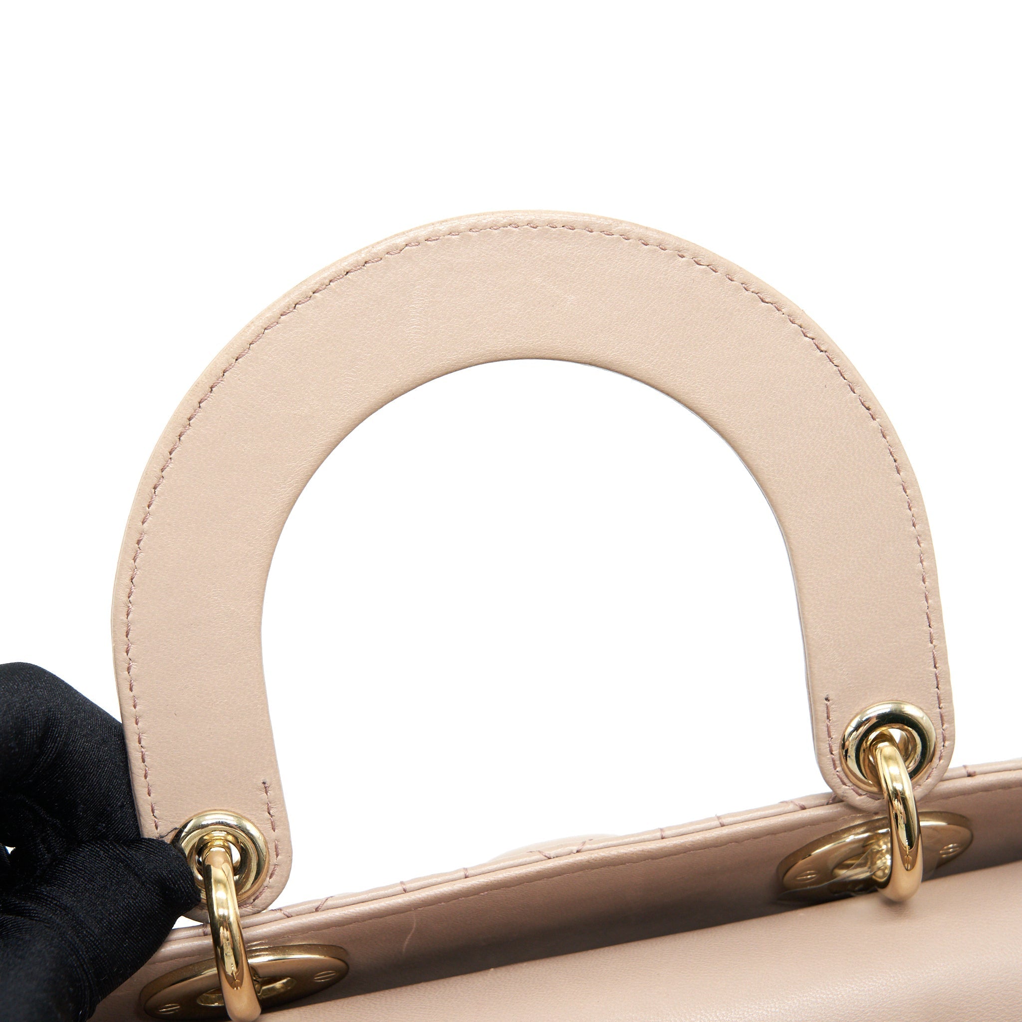 DIOR SMALL LADY DIOR DARK BEIGE LGHW
