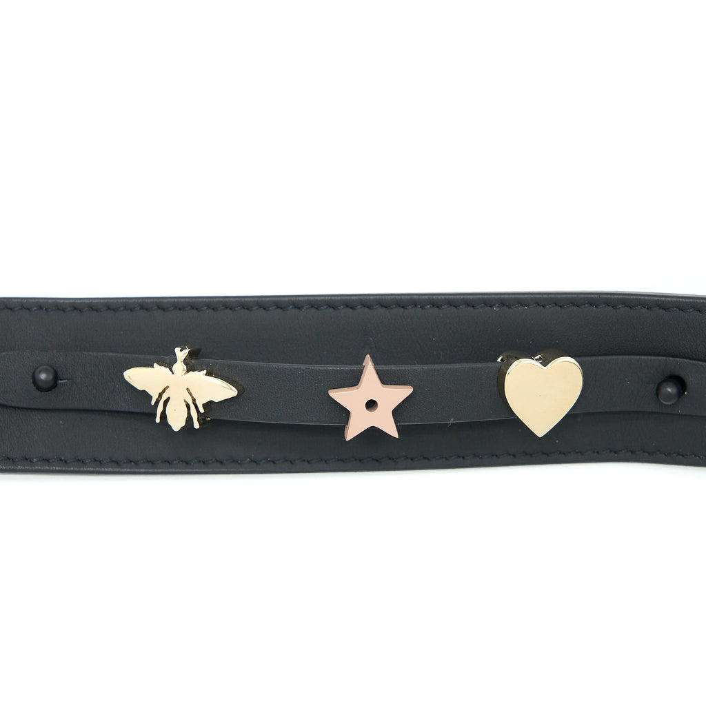 DIOR SMALL LADY DIOR CALFSKIN SO BLACK WITH BLACK HARDWARE
