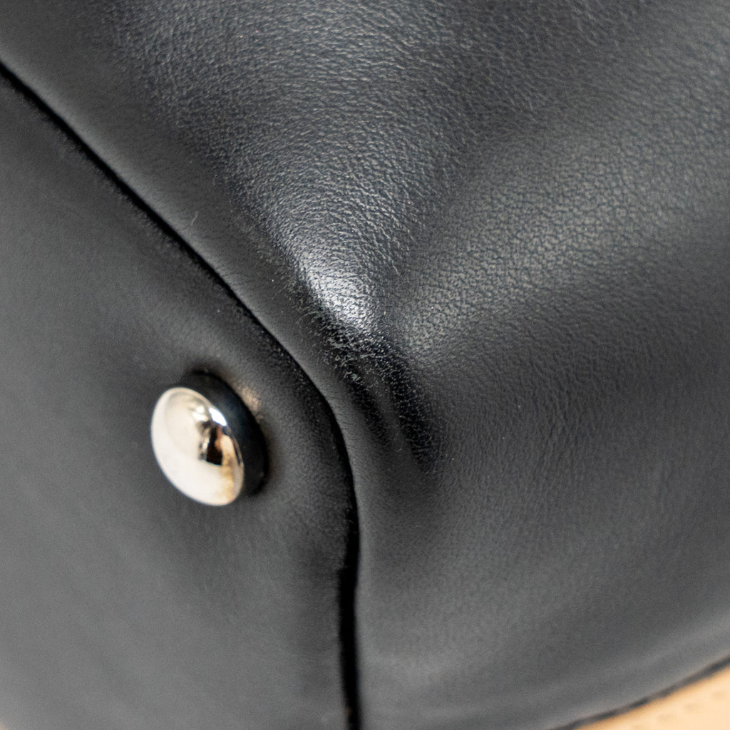 CHANEL CAMBON TOTE BAG LAMBSKIN BEIGE / BLACK SHW
