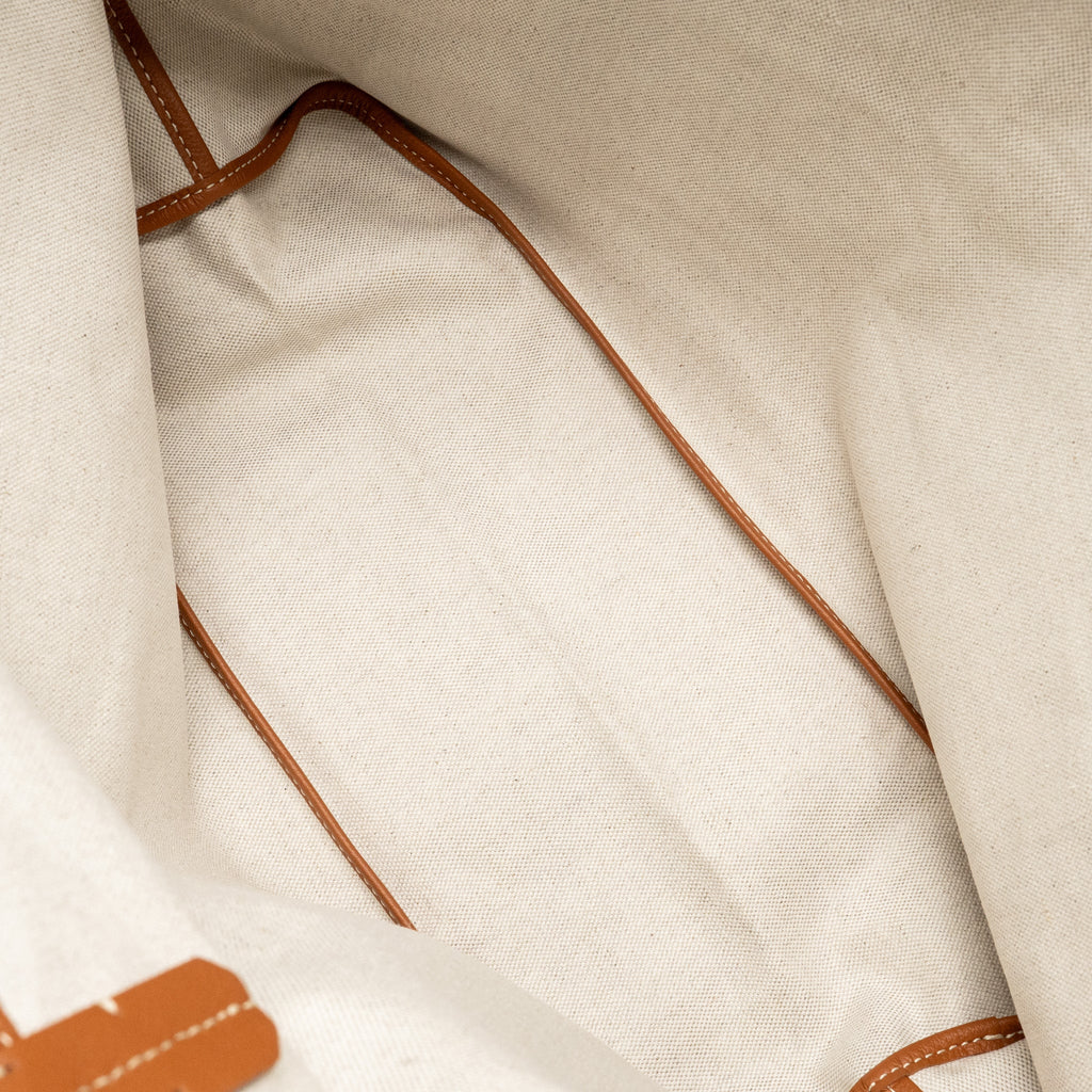 GOYARD SAINT LOUIS PM BAG GOYARDINE CANVAS/CALFSKIN NATUREL SHW