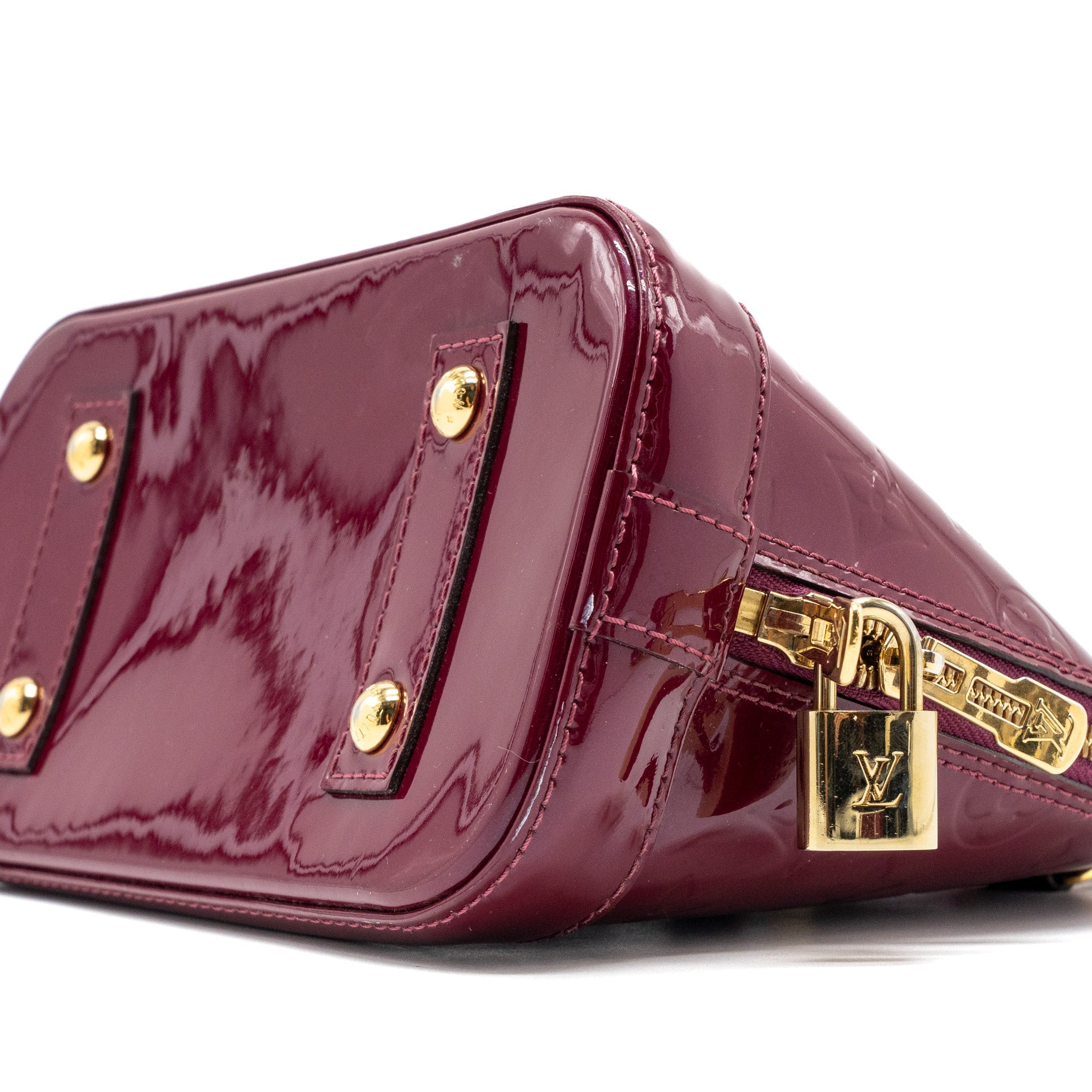 LOUIS VUITTON ALMA BB PATENT LEATHER INDIAN ROSE GHW