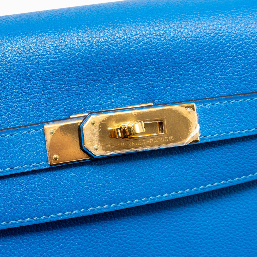 HERMES KELLY 32 EVERCOLOR BLUE HYDRA GHW