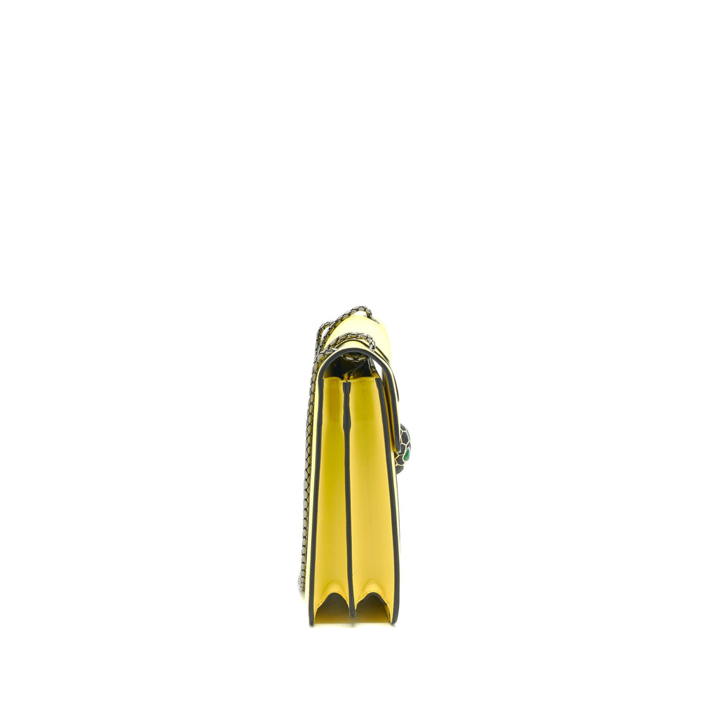 BVLGARI SERPENTI FLAP SHOULDER BAG YELLOW