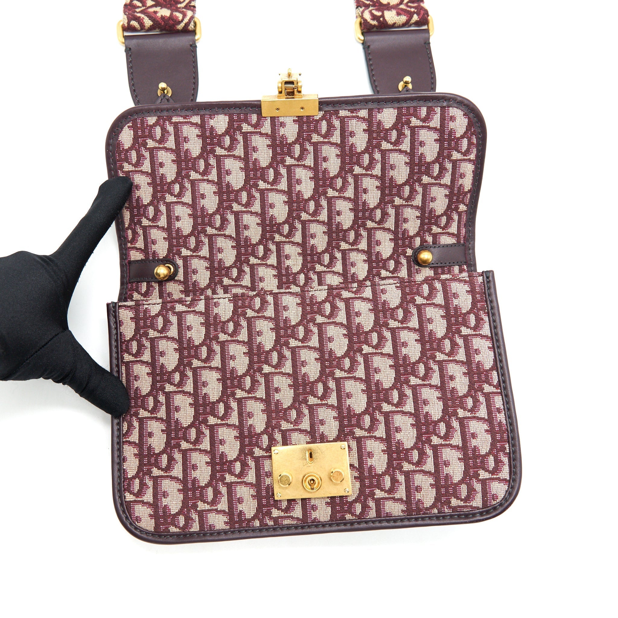 DIOR RED OBLIQUE DIOR ADDICT BAG