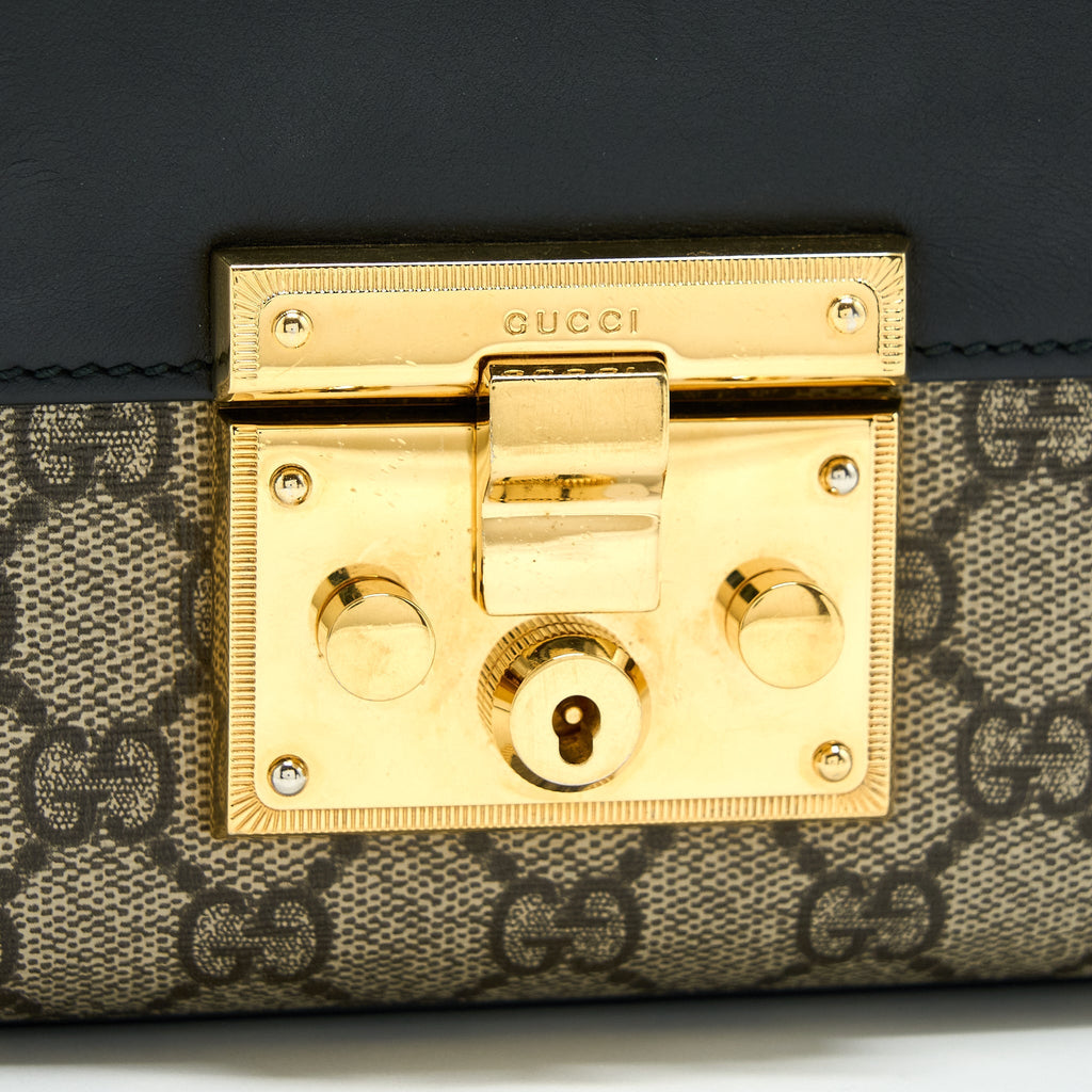 GUCCI PADLOCK SMALL GG SHOULDER BAG GHW