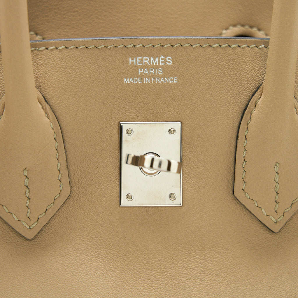 HERMES BIRKIN 25 SWIFT LEATHER TRENCH SHW