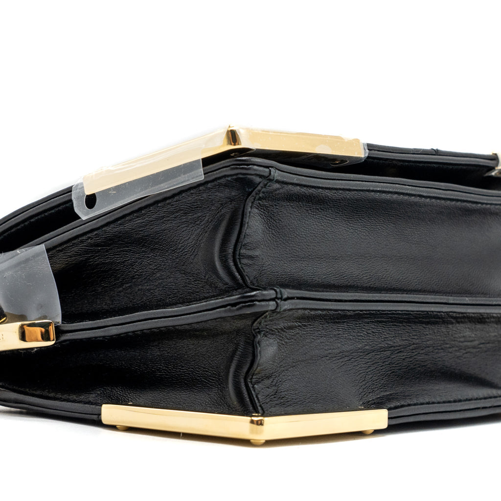 PRADA SHOULDER BAG QUILTED NAPPA LEATHER BLACK GHW