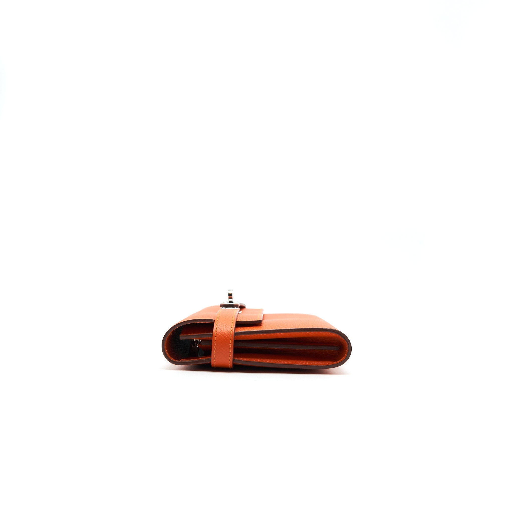 HERMES KELLY LONG WALLET ORANGE SHW EPSOM LEATHER