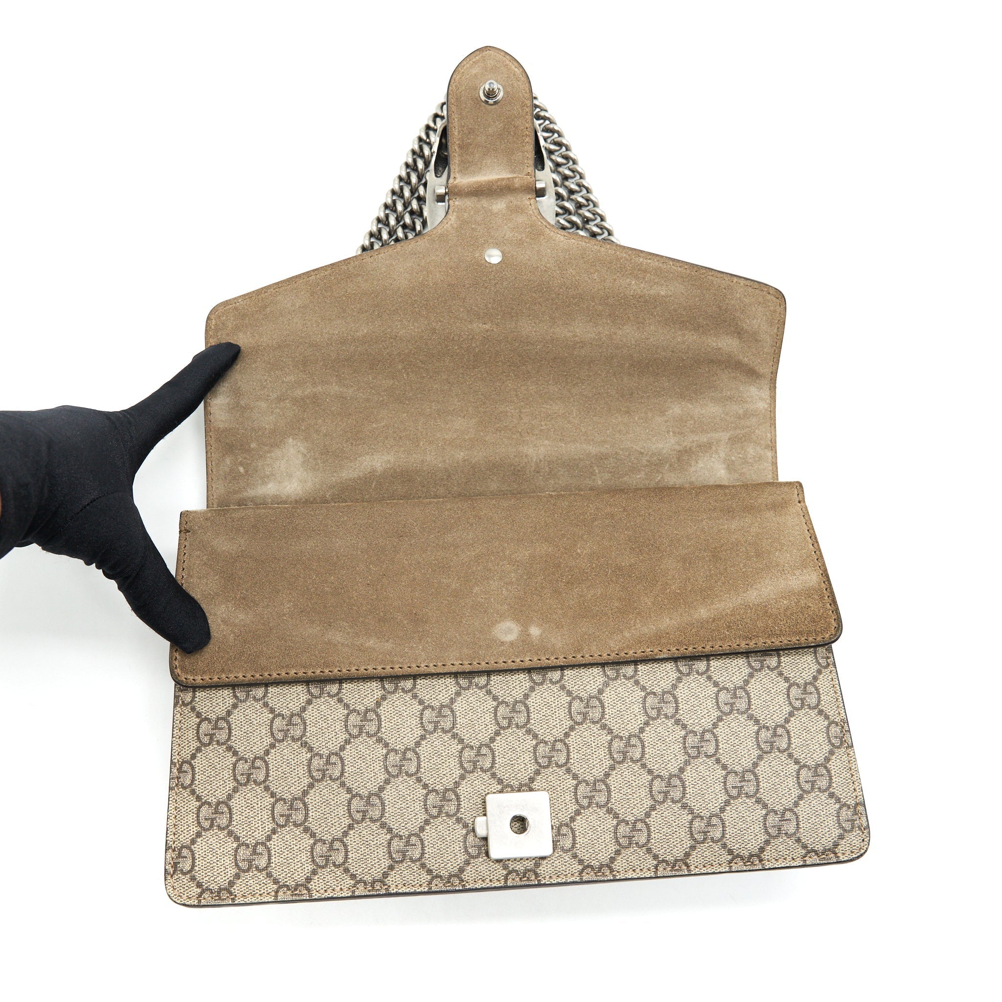 GUCCI SMALL DIONYSUS GG SHOULDER BAG BEIGE