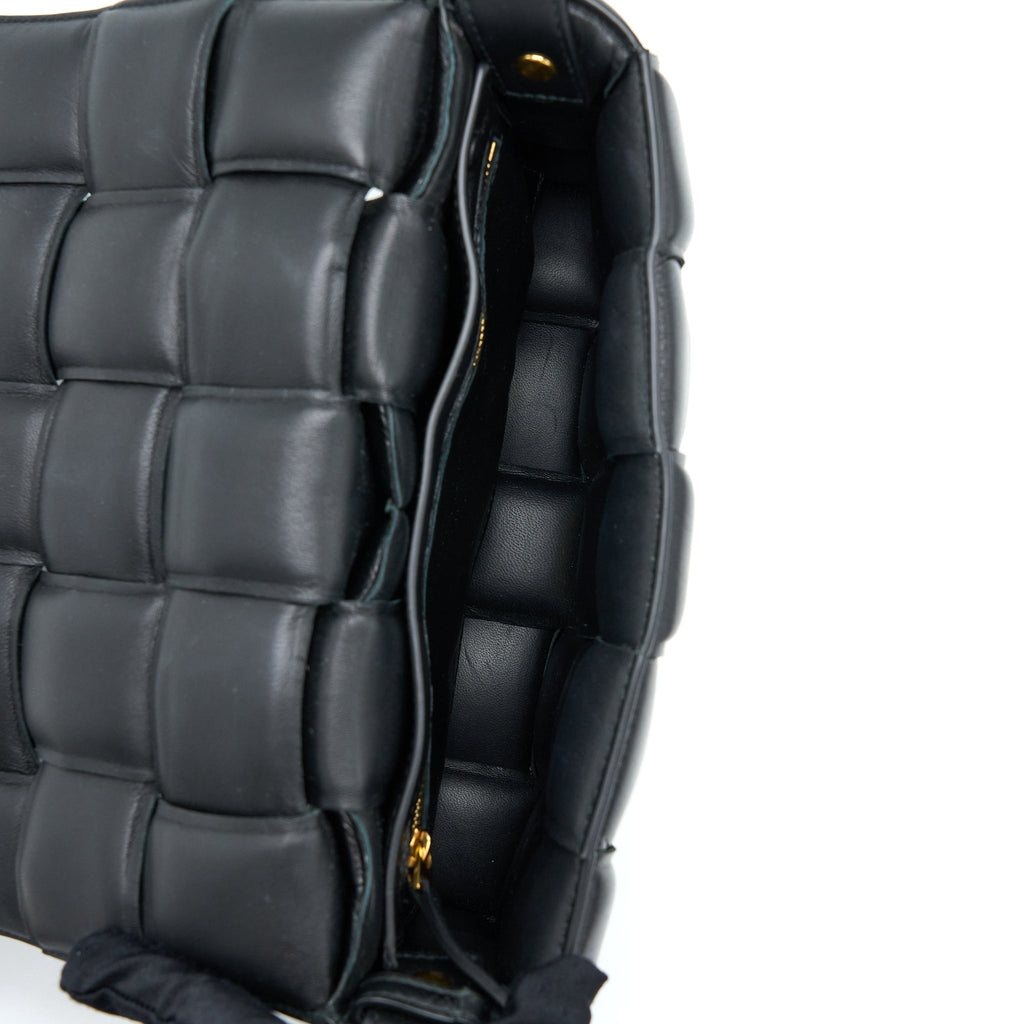 BOTTEGA VENETA PADDED CASSETTE BLACK GHW