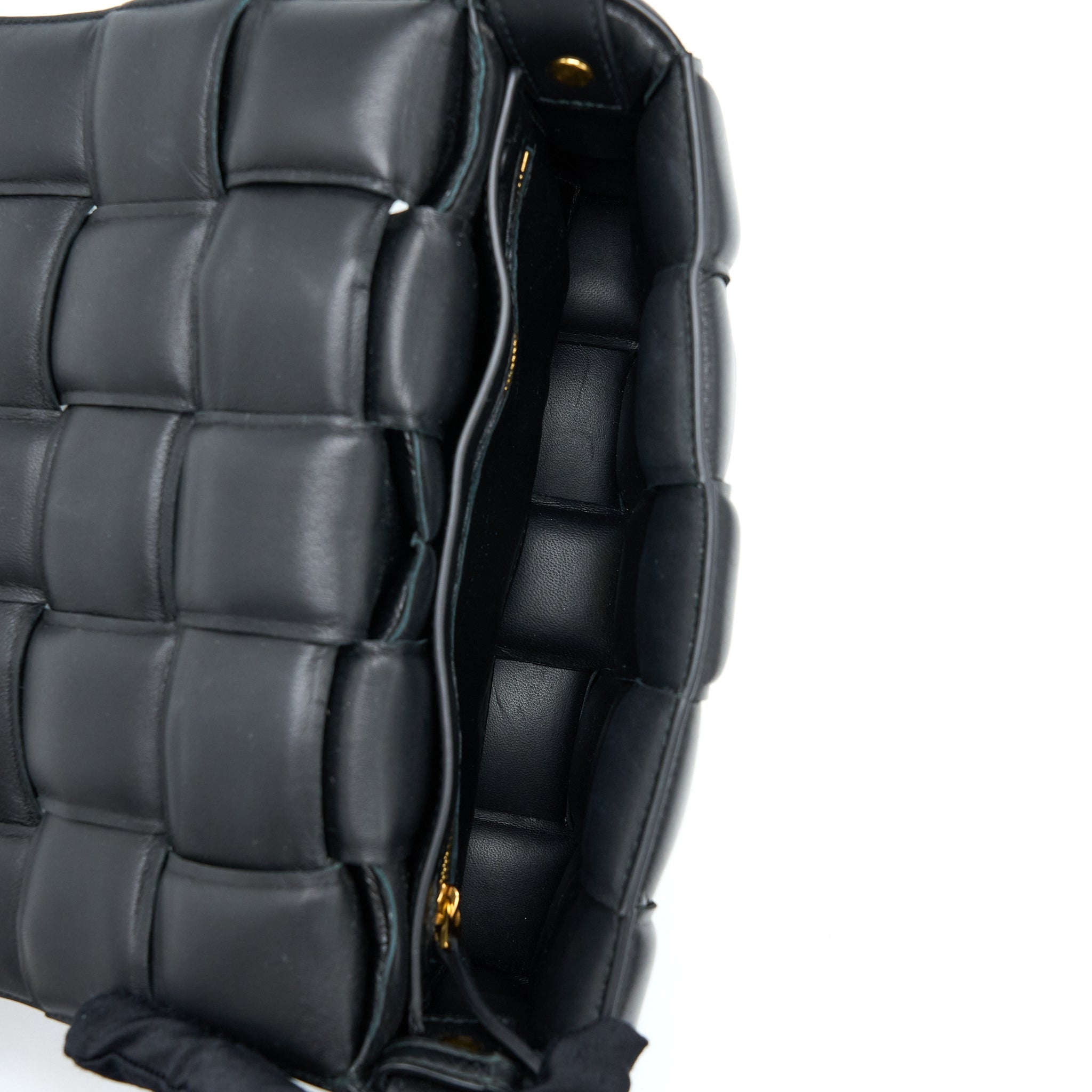 BOTTEGA VENETA PADDED CASSETTE BLACK GHW