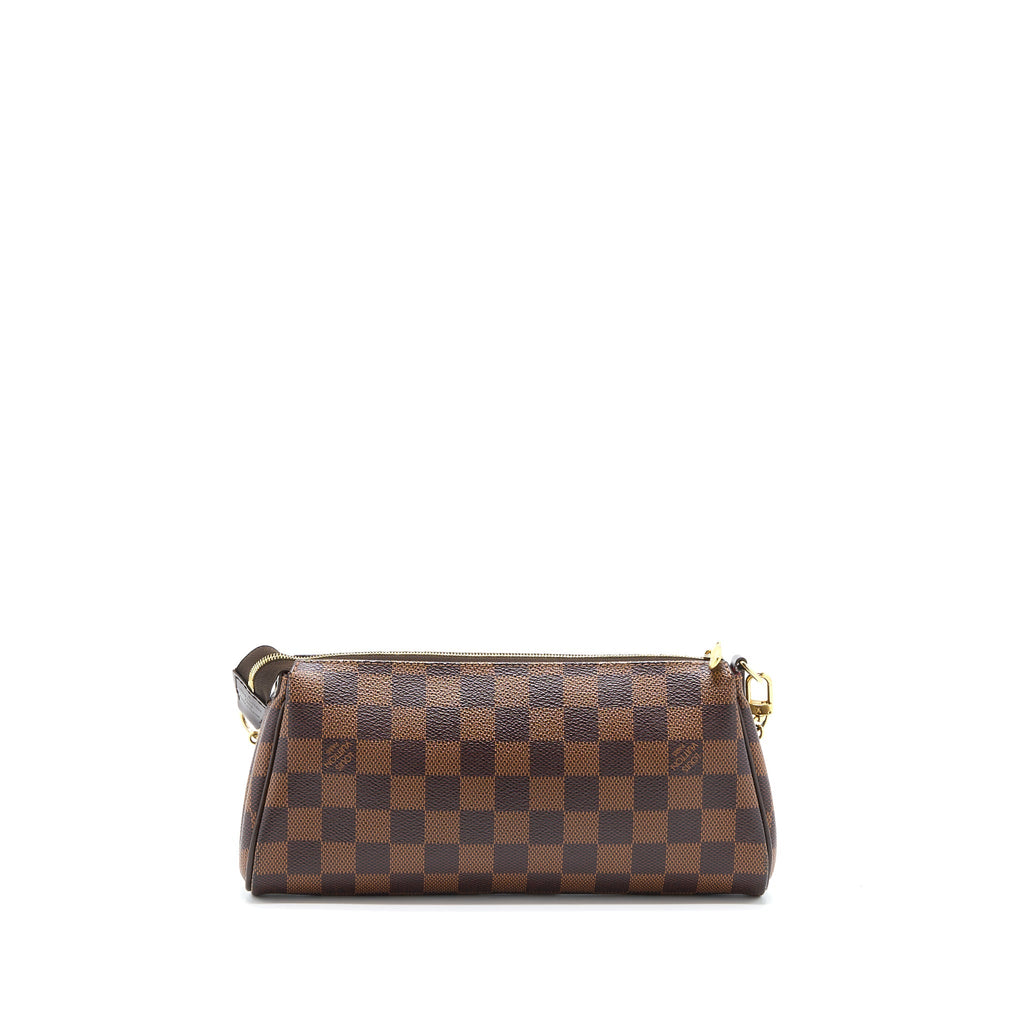 LOUIS VUITTON EVA CLUTCH DAMIER EBENE GHW
