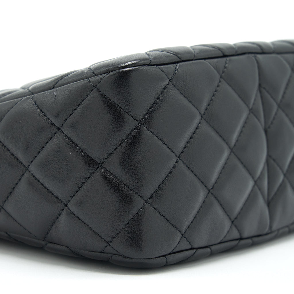 CHANEL 22S PEARL CRUSH HOBO BAG LAMBSKIN BLACK GHW