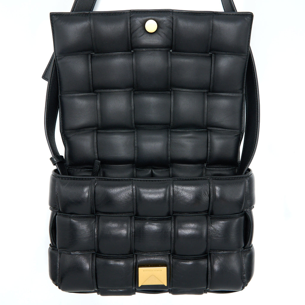 BOTTEGA VENETA PADDED CASSETTE BLACK GHW