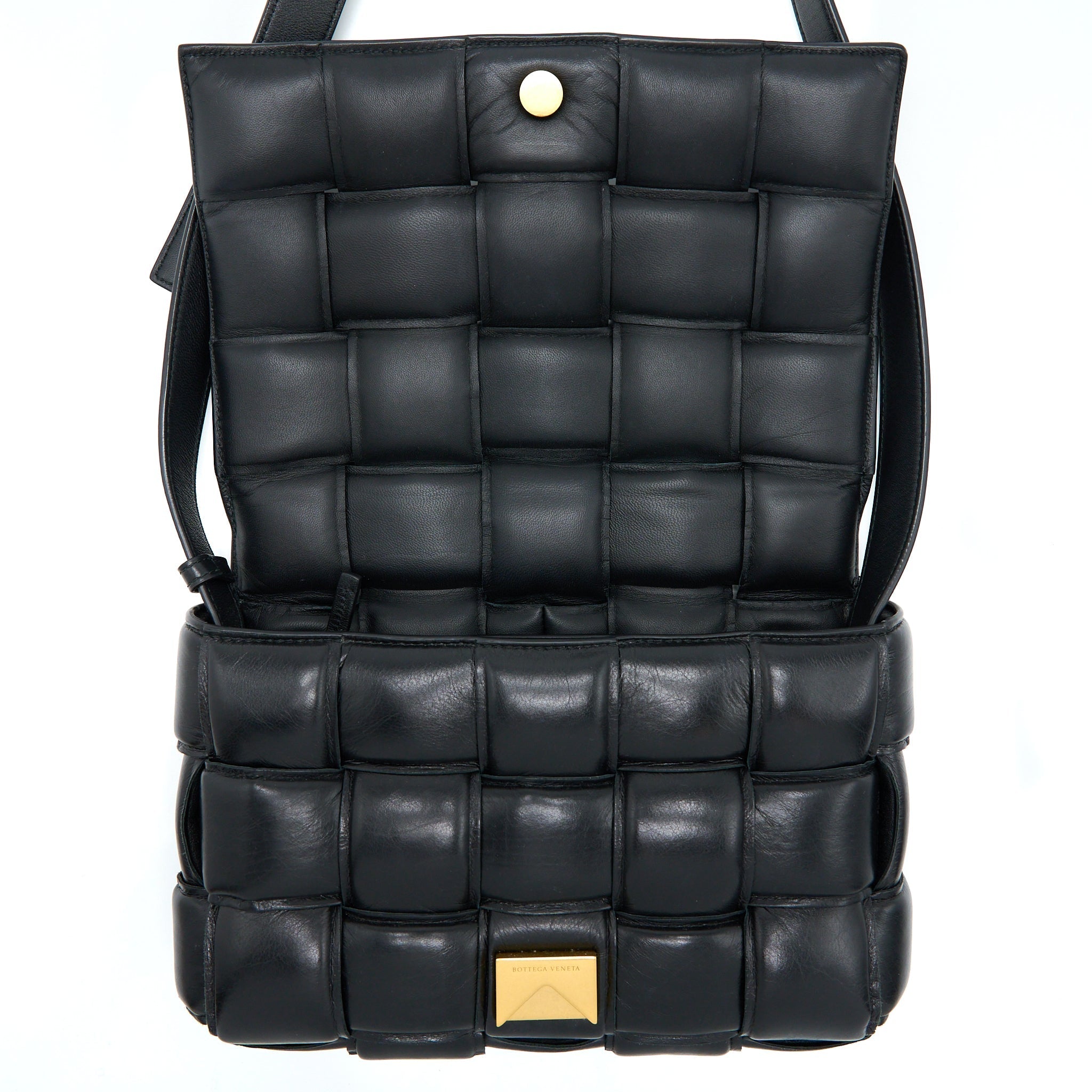BOTTEGA VENETA PADDED CASSETTE BLACK GHW