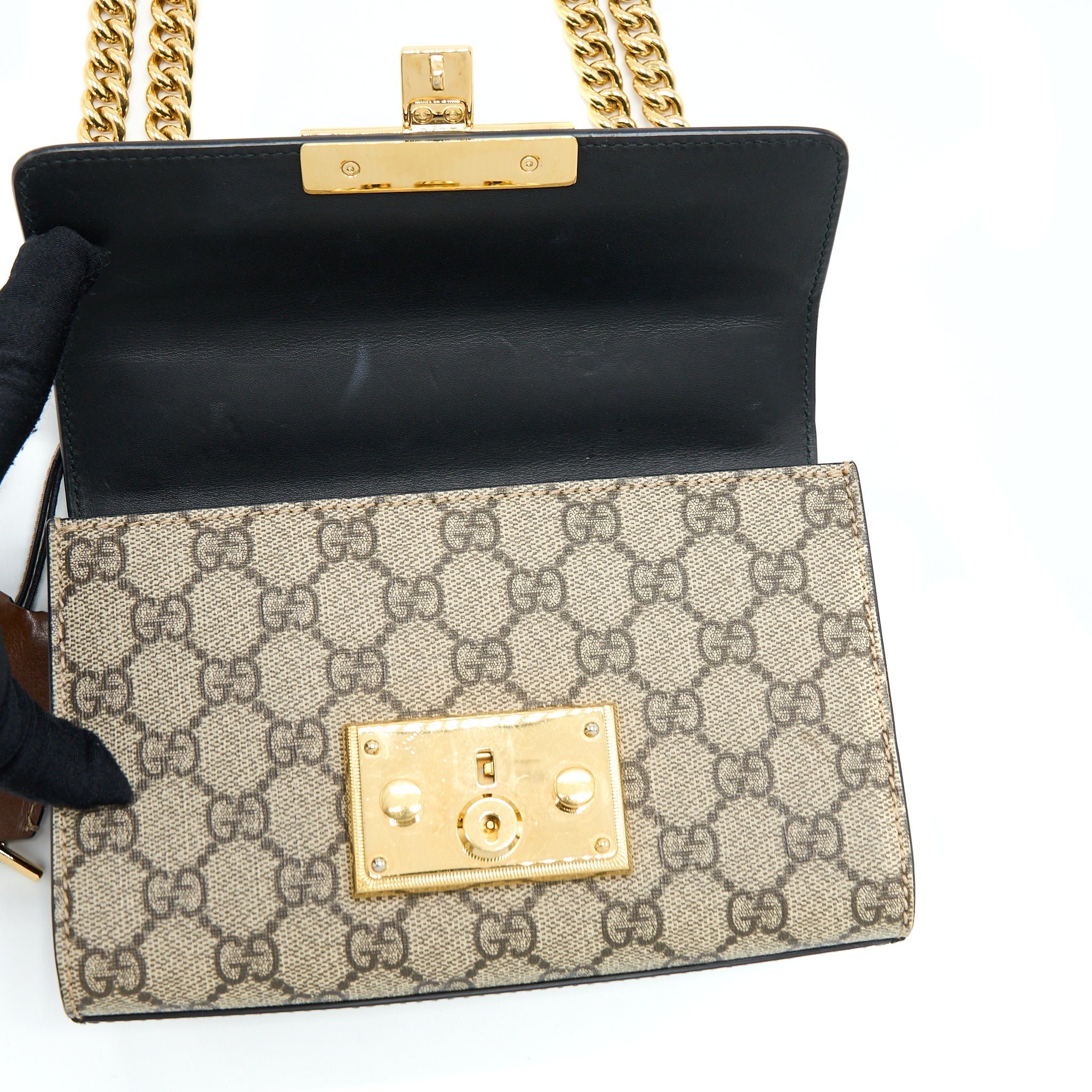 GUCCI PADLOCK SMALL GG SHOULDER BAG GHW