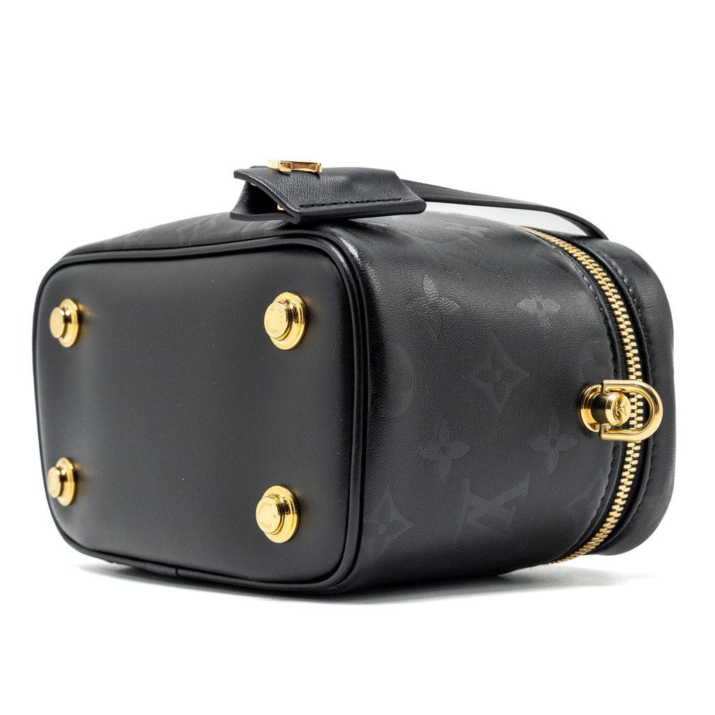 LOUIS VUITTON VANITY CASE PM MONOGRAM LAMBSKIN BLACK GHW