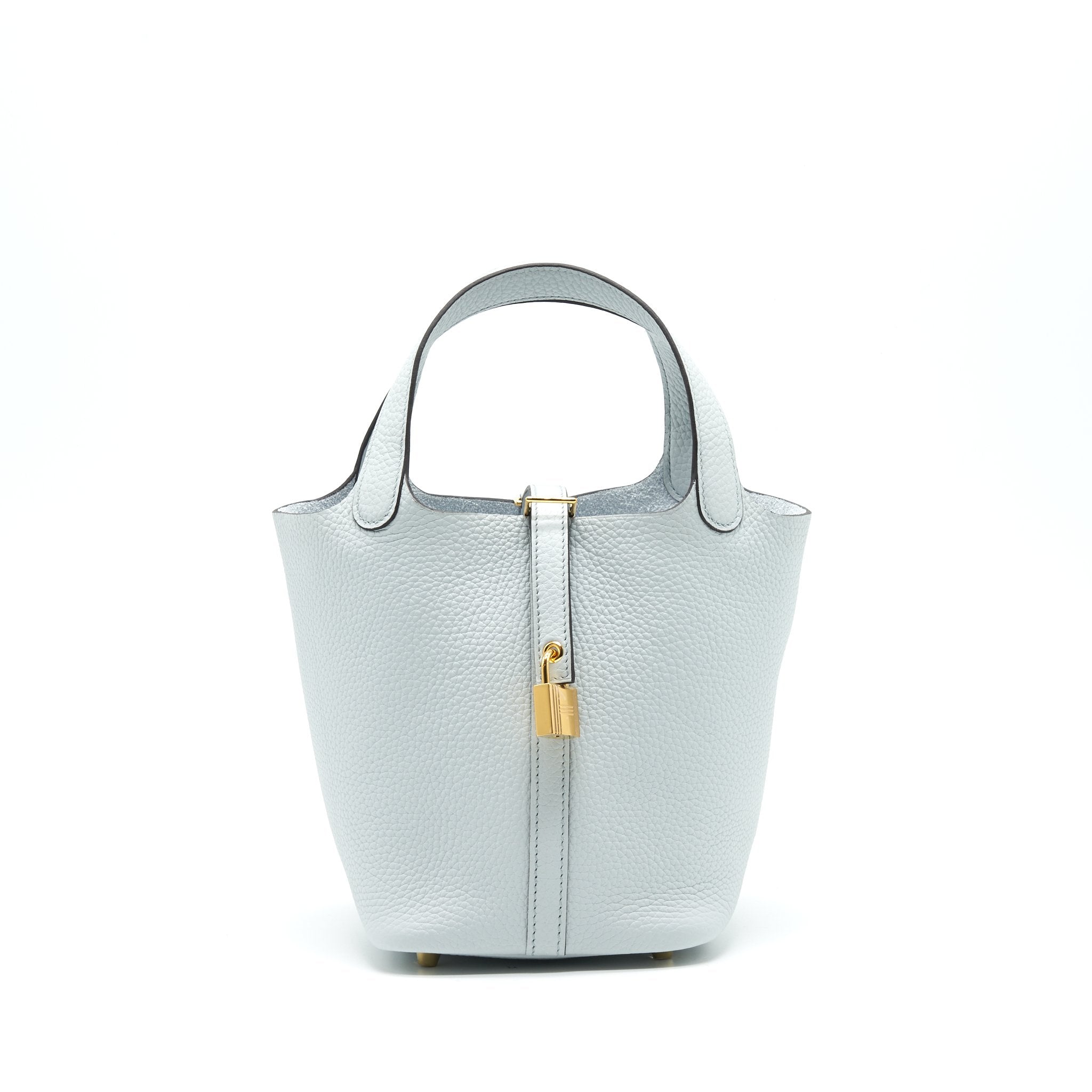 HERMES PICOTIN 18 LOCK BAG BLUE PALE GHW