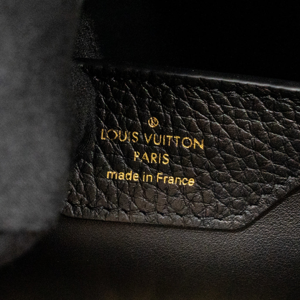 LOUIS VUITTON CAPUCINES MM TAURILLON LEATHER BLACK GHW