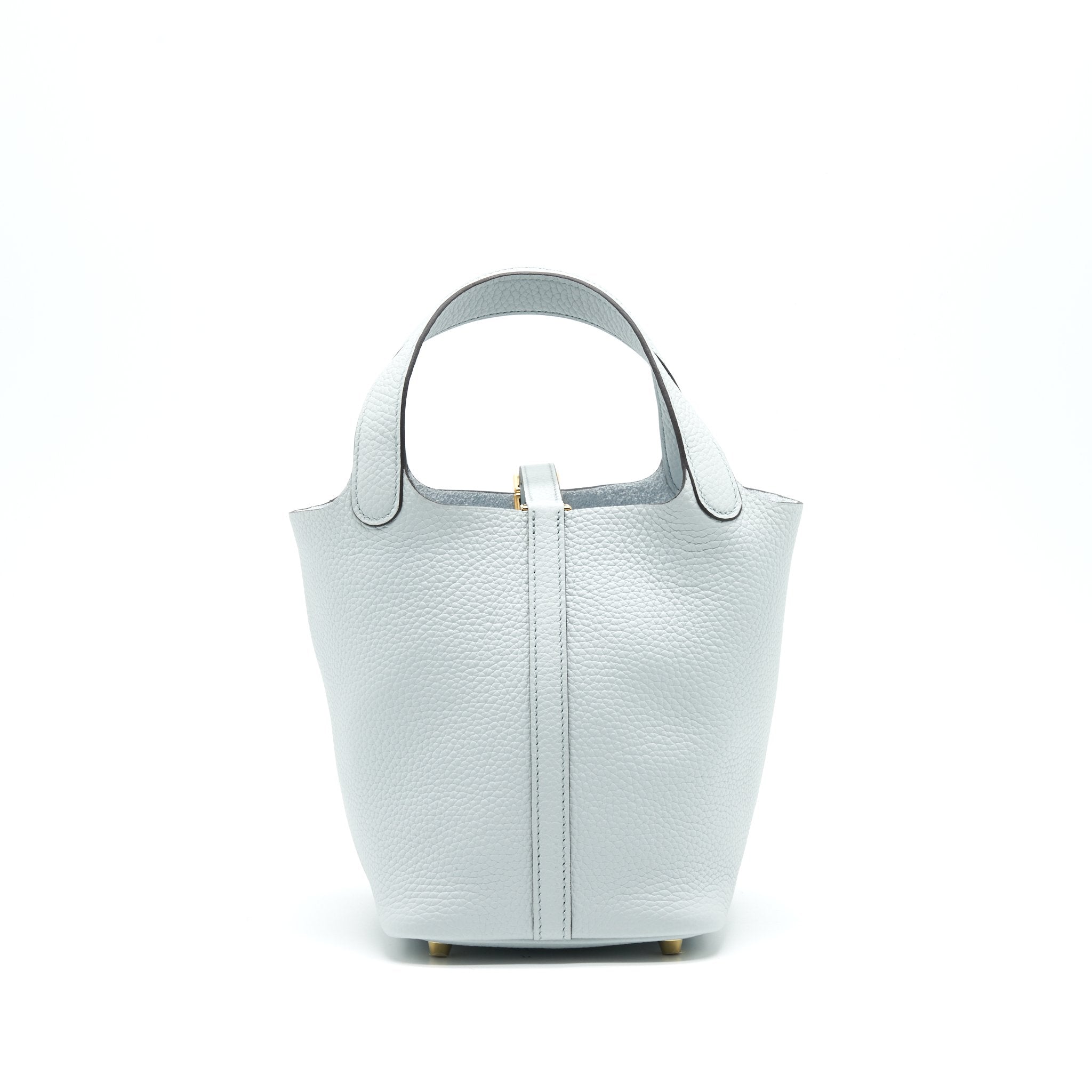 HERMES PICOTIN 18 BLUE PALE GHW