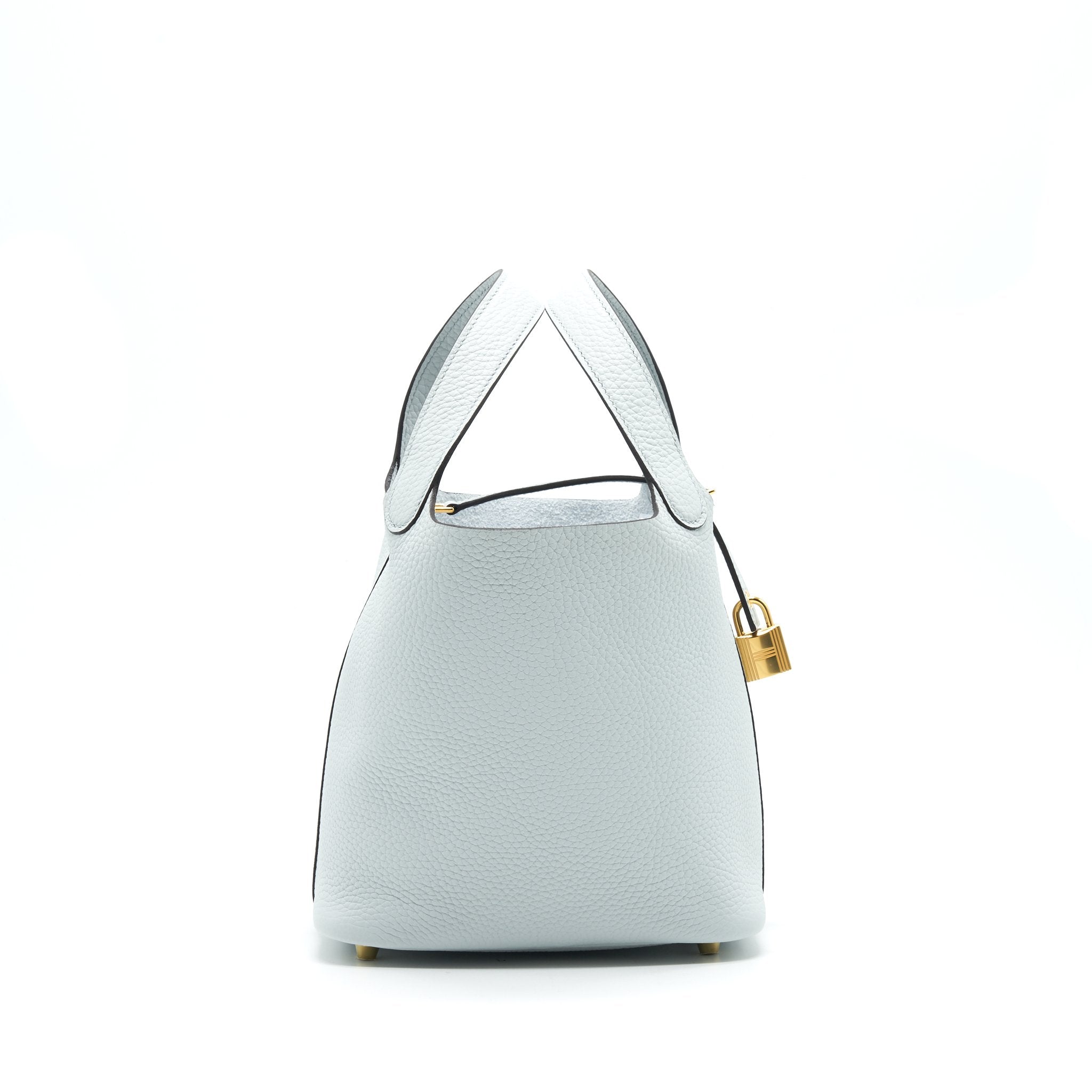 HERMES PICOTIN 18 BLUE PALE GHW