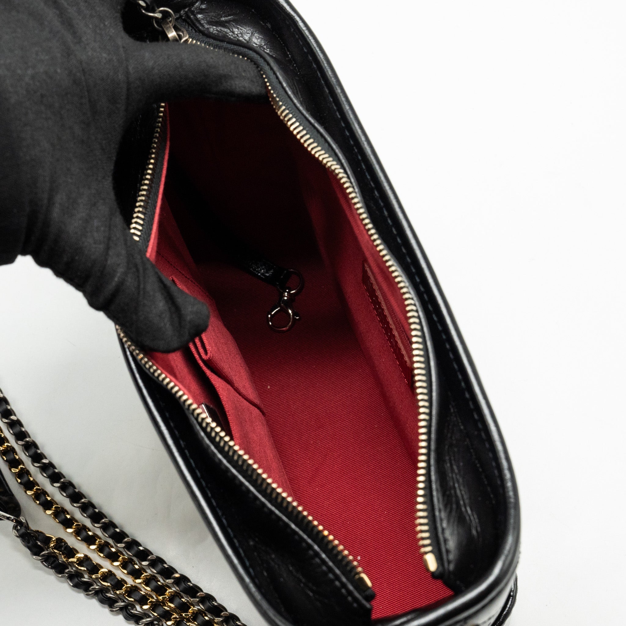CHANEL NEW MEDIUM GABRIELLE HOBO BAG CALFSKIN BLACK MULTICOLOUR HARDWARE (MICROCHIP)