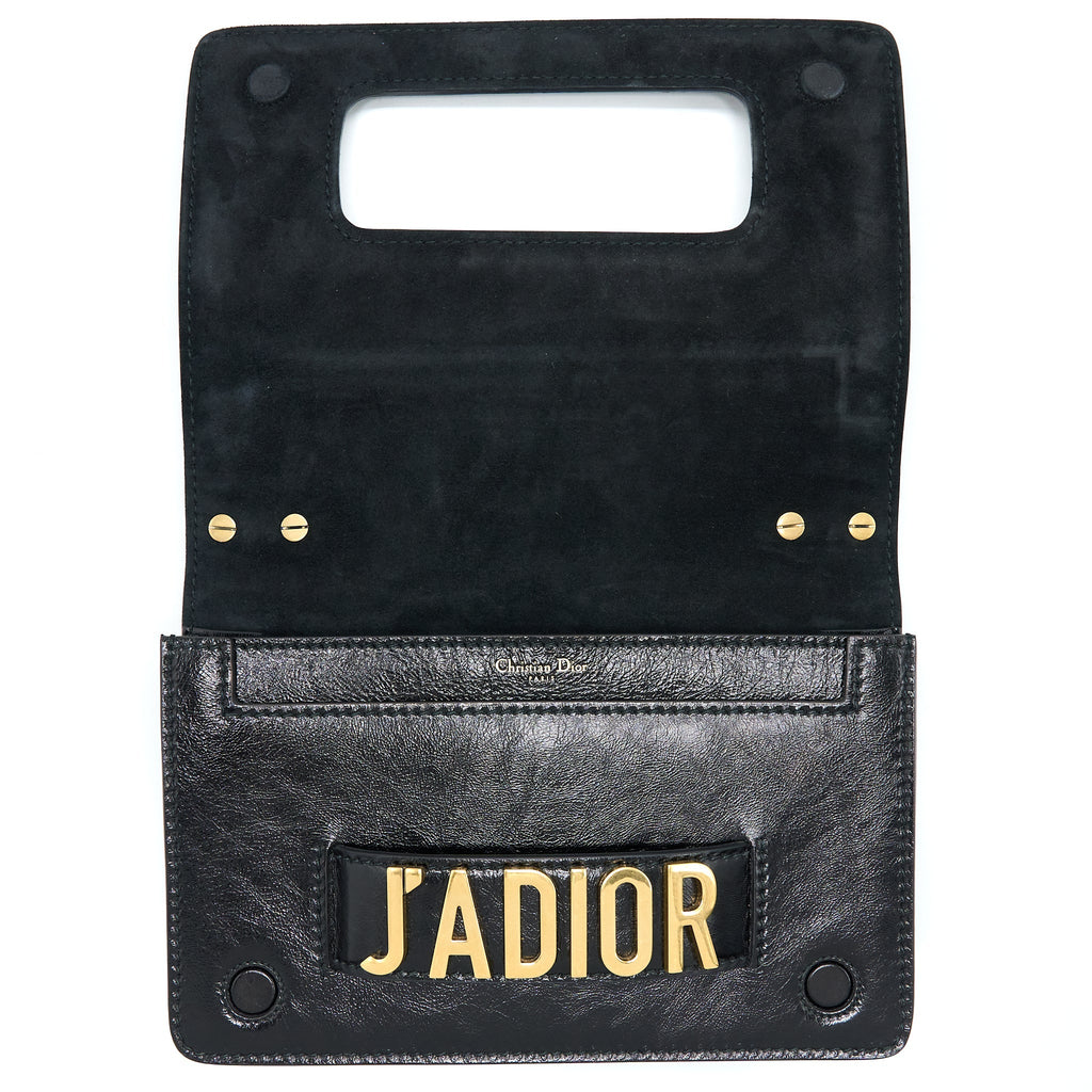 DIOR J'ADIOR MEDIUM FLAP BAG WITH CHAIN BLACK GHW