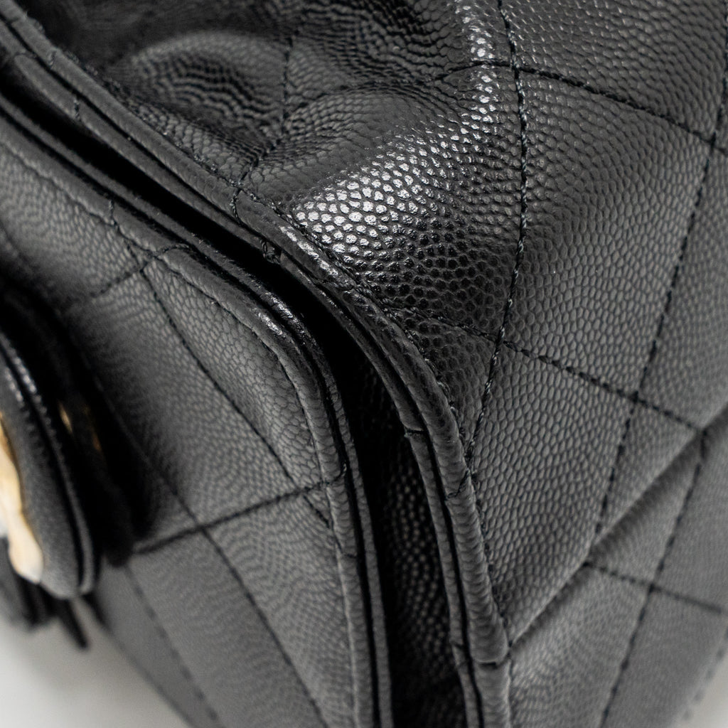 CHANEL MINI 25 BAG CAVIAR BLACK GHW (MICROCHIP)