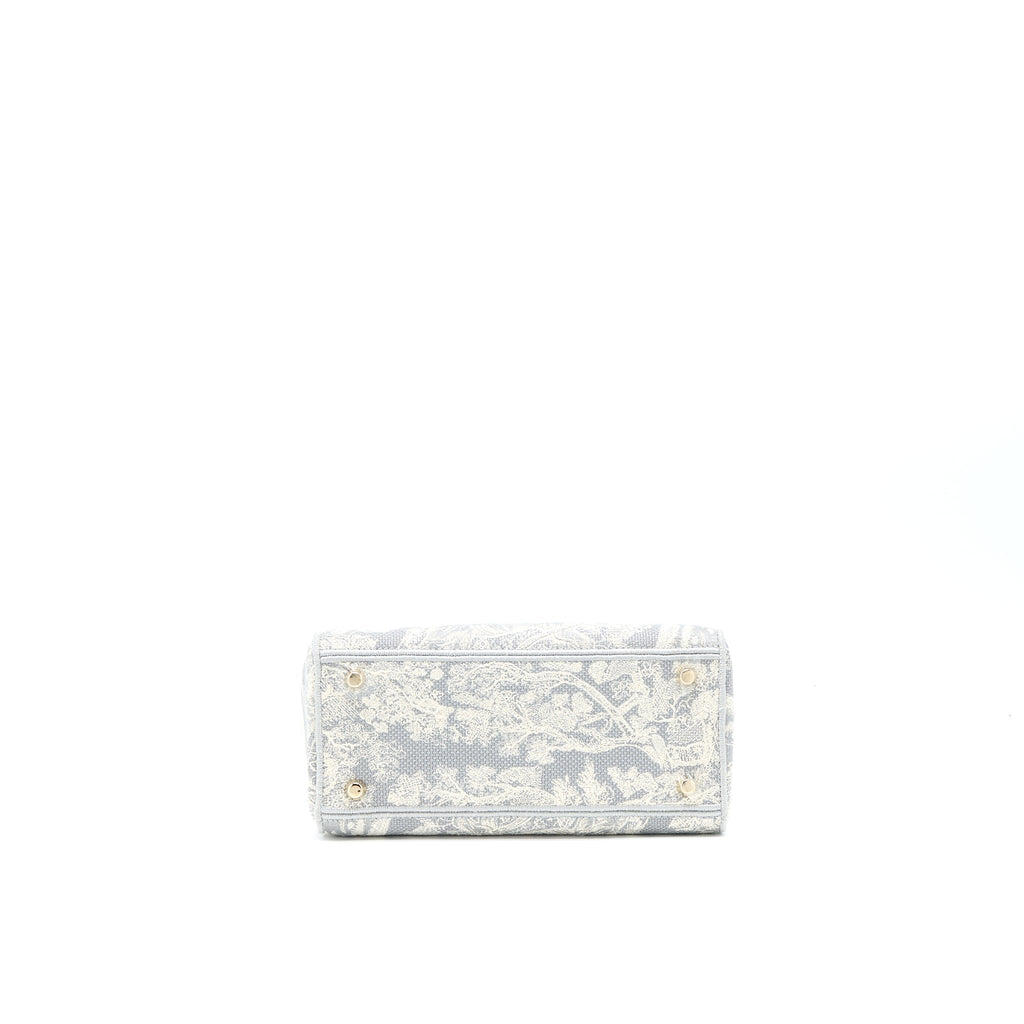 DIOR MEDIUM LADY DIOR BAG D-LITE BAG LIGHT GREY LGHW