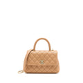 CHANEL SMALL COCO HANDLE CAVIAR BROWN GHW