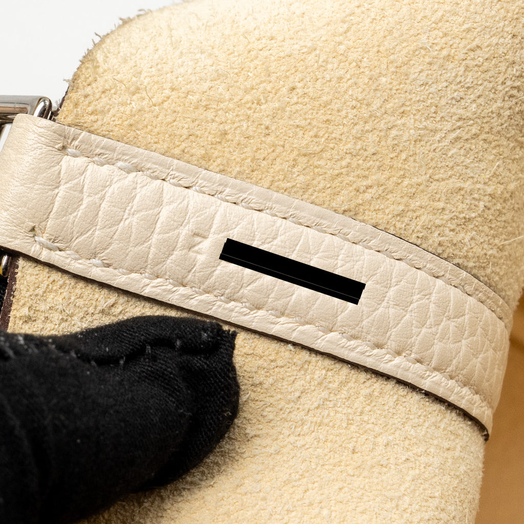 HERMES PICOTIN 18 LOCK BAG CLEMENCE/OSTRICH HANDLE NATA/JAUNE CITRON SHW