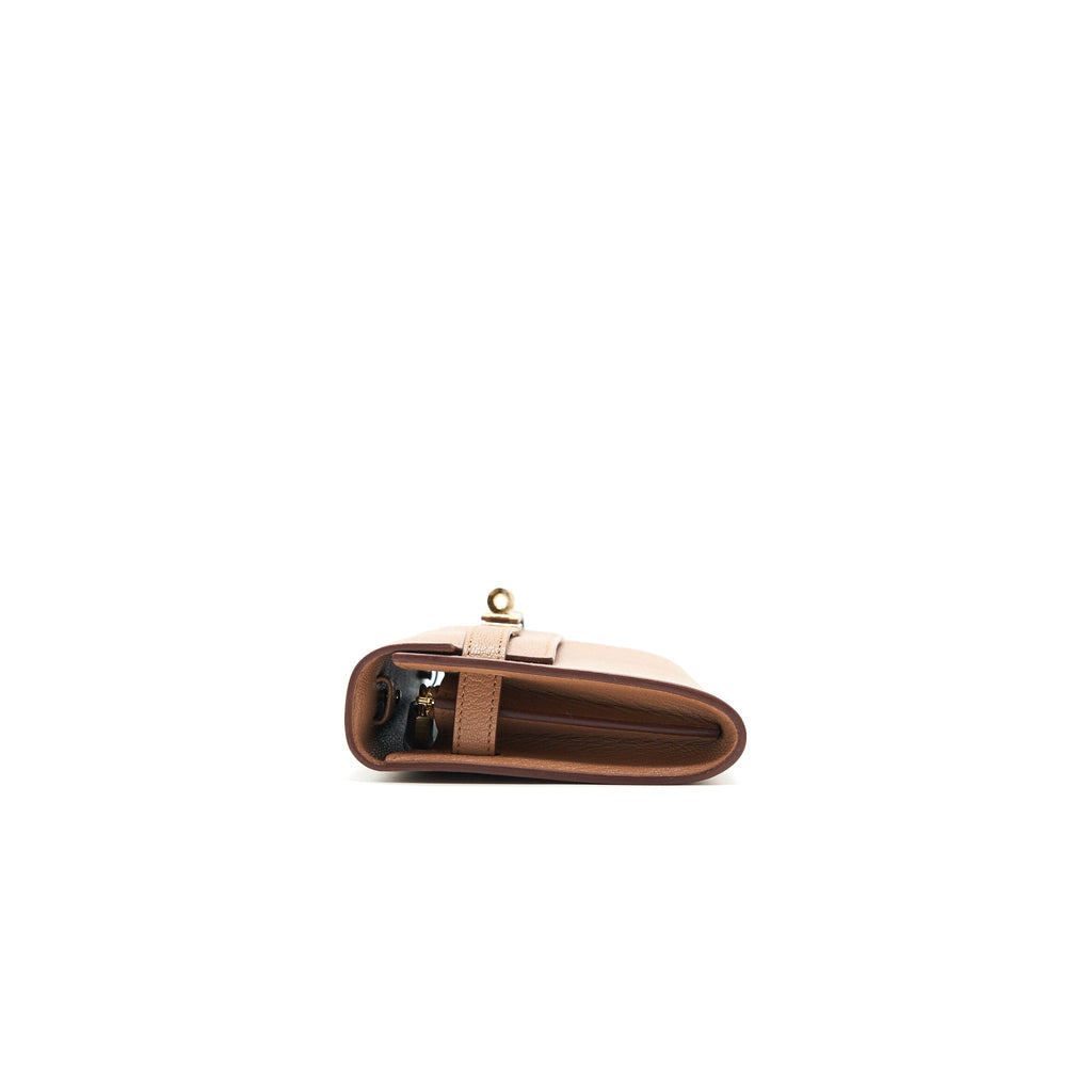 HERMES KELLY TO GO CHEVRE MYSORE LEATHER 2J QUEBRACHO GHW